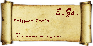 Solymos Zsolt névjegykártya